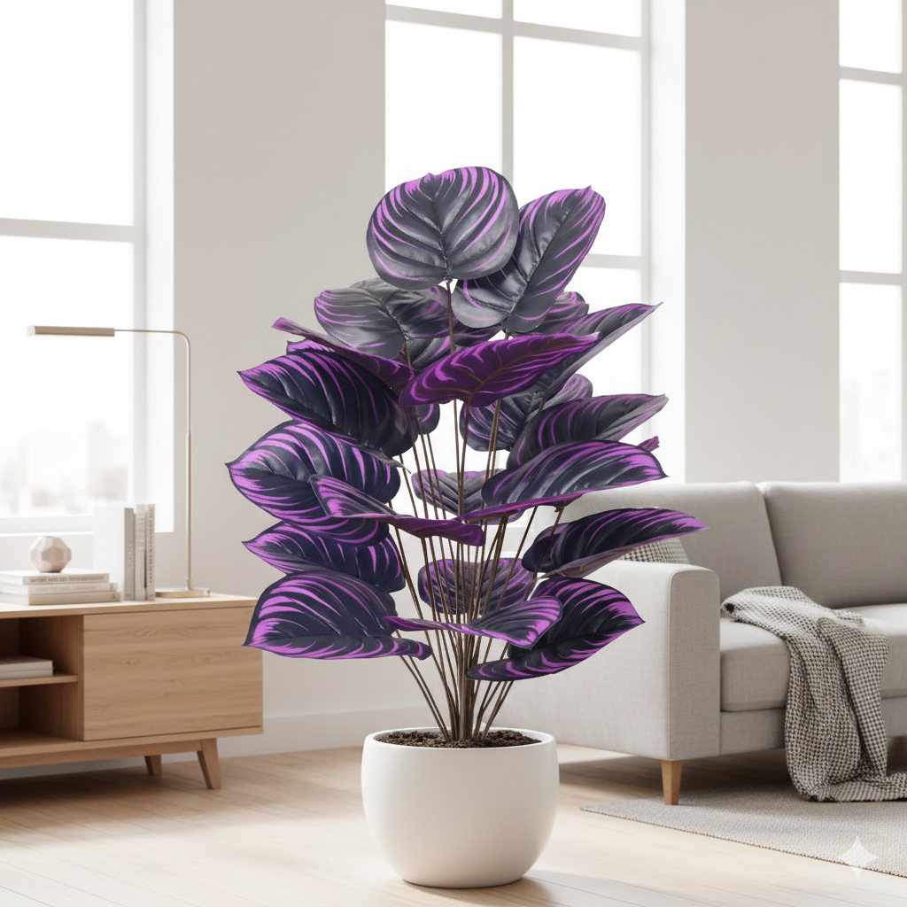 Feuillage Tropical Artificiel - Monstera Pourpre