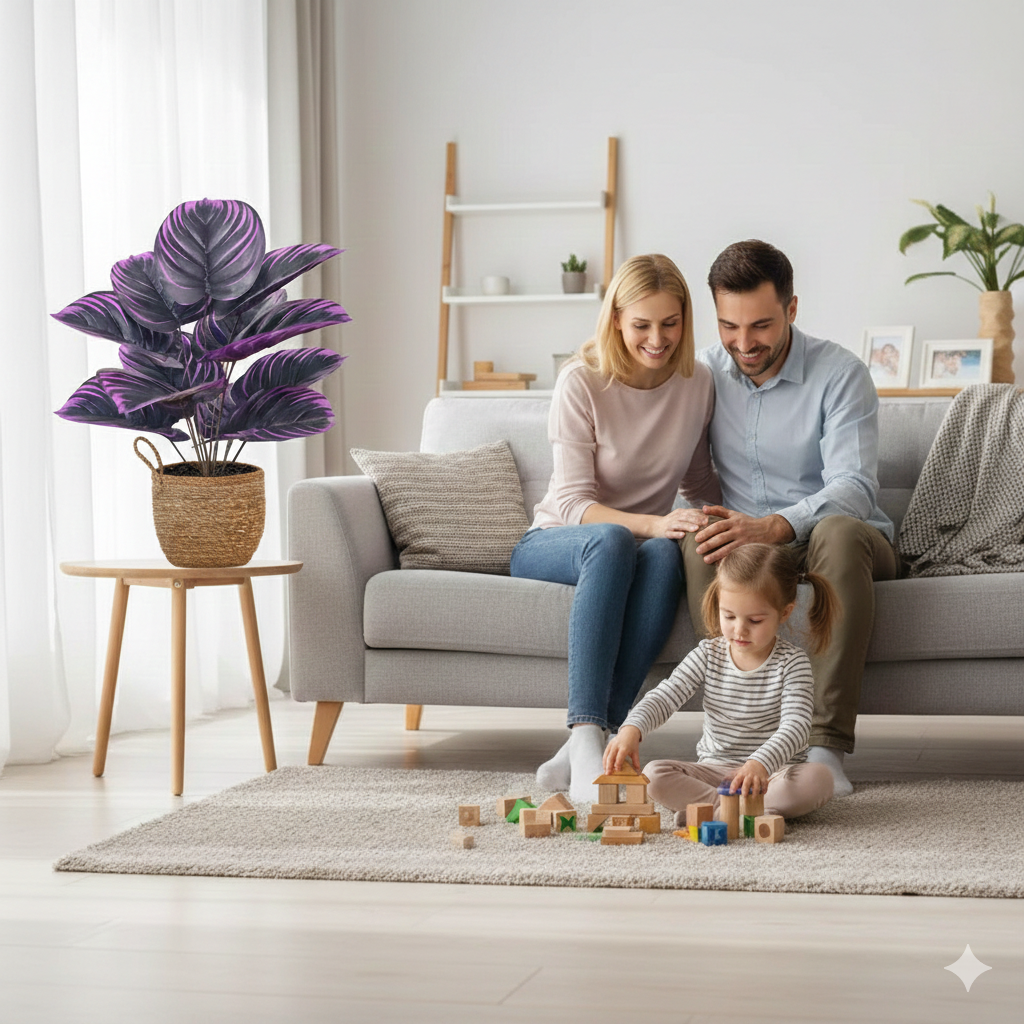 Feuillage Tropical Artificiel - Monstera Pourpre