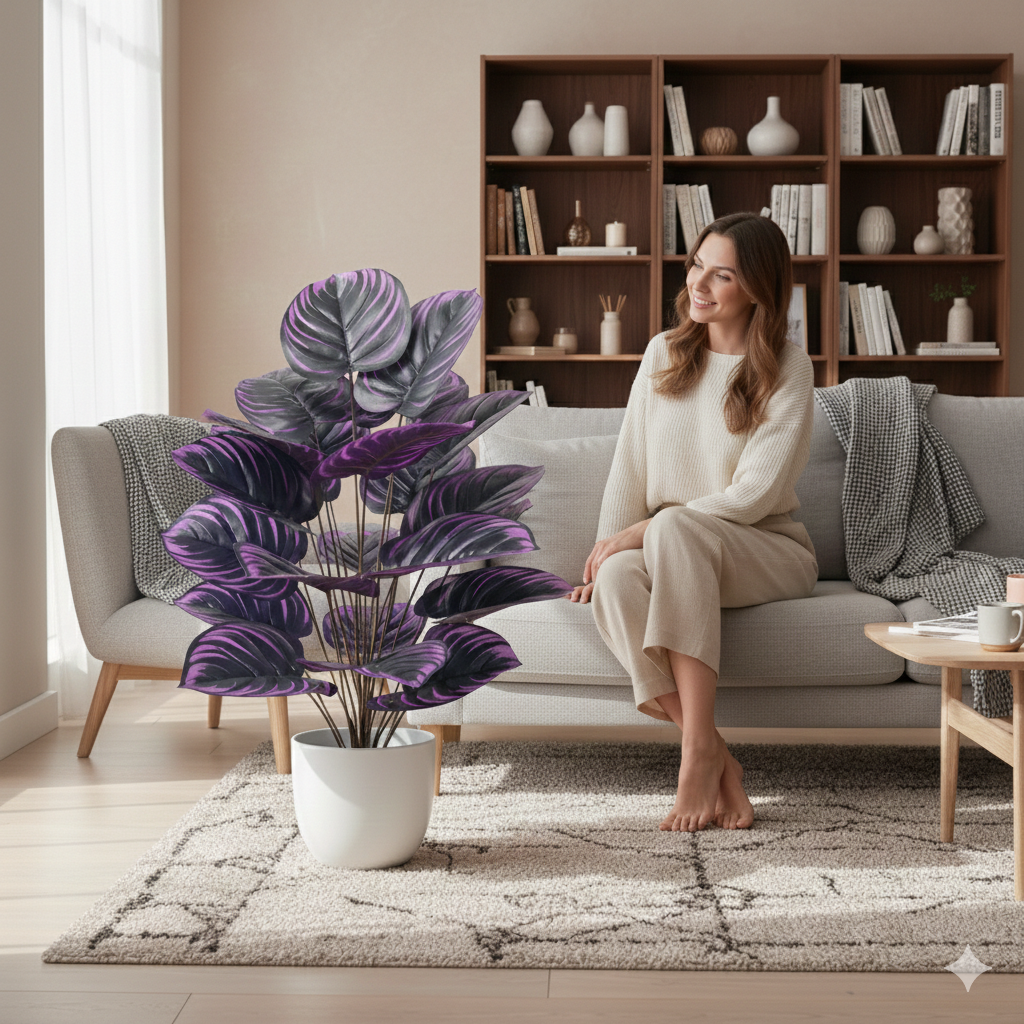 Feuillage Tropical Artificiel - Monstera Pourpre