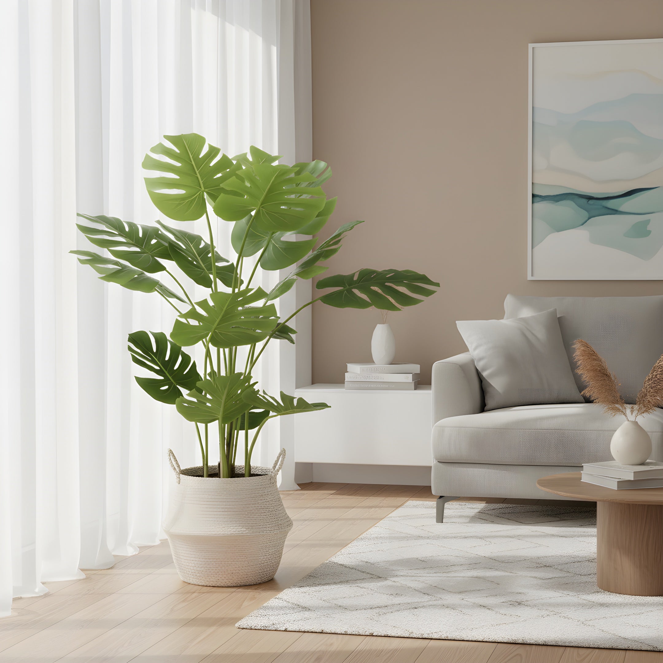 Monstera Artificielle Tropicale - Jungle Élégante