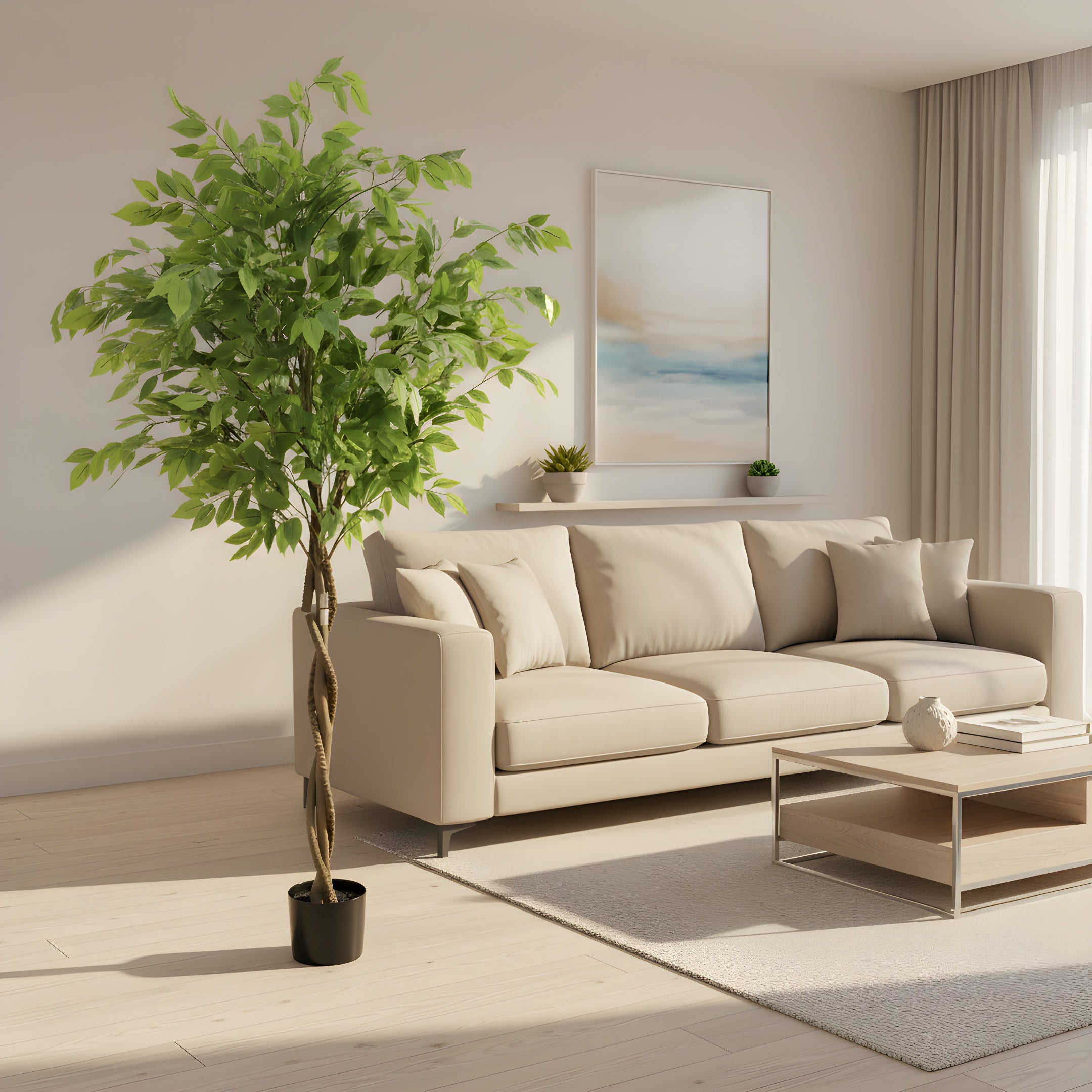Ficus Artificiel Éternité - Arbre Décoratif Réaliste