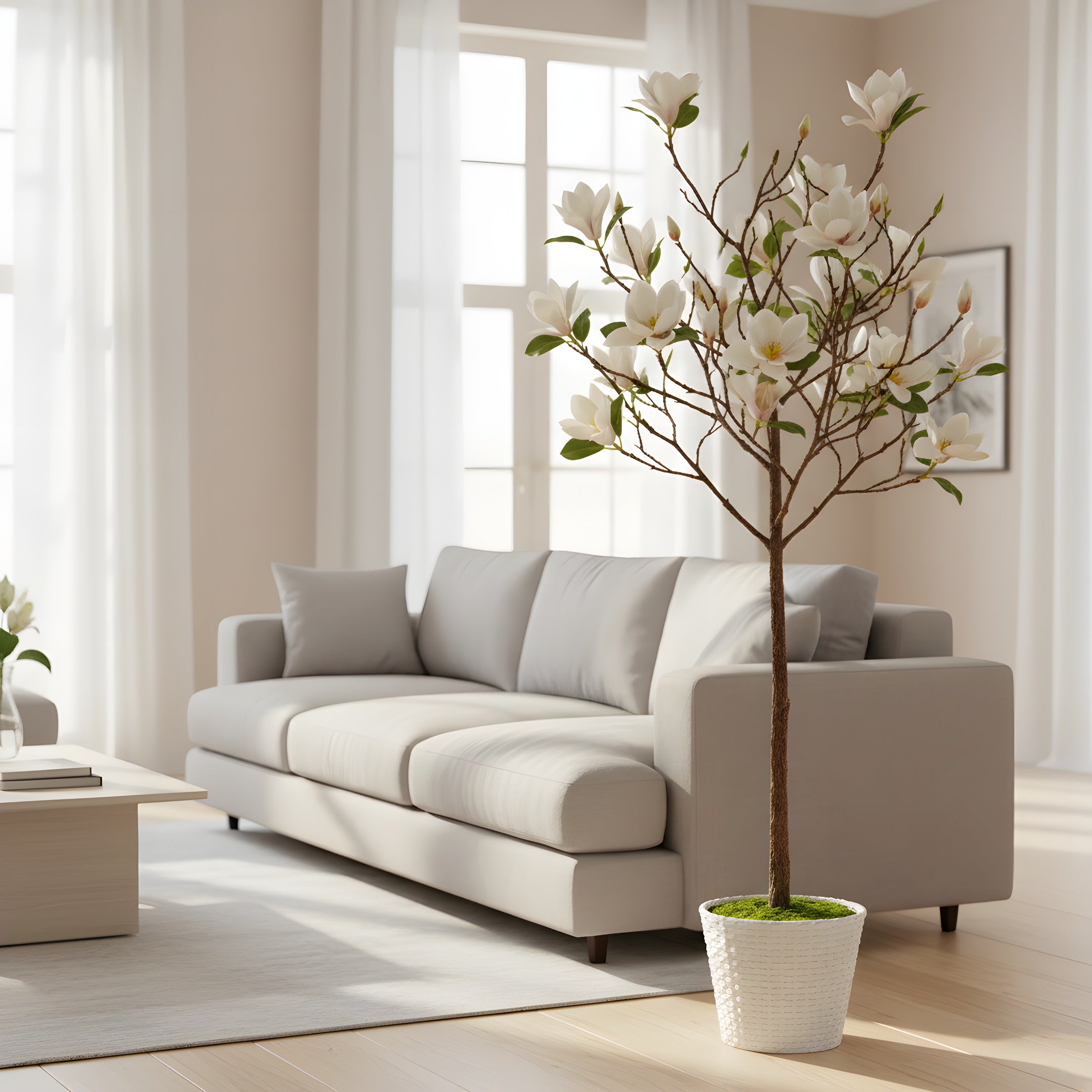 Magnolia Artificiel Éternel - Arbre à Fleurs Élégantes