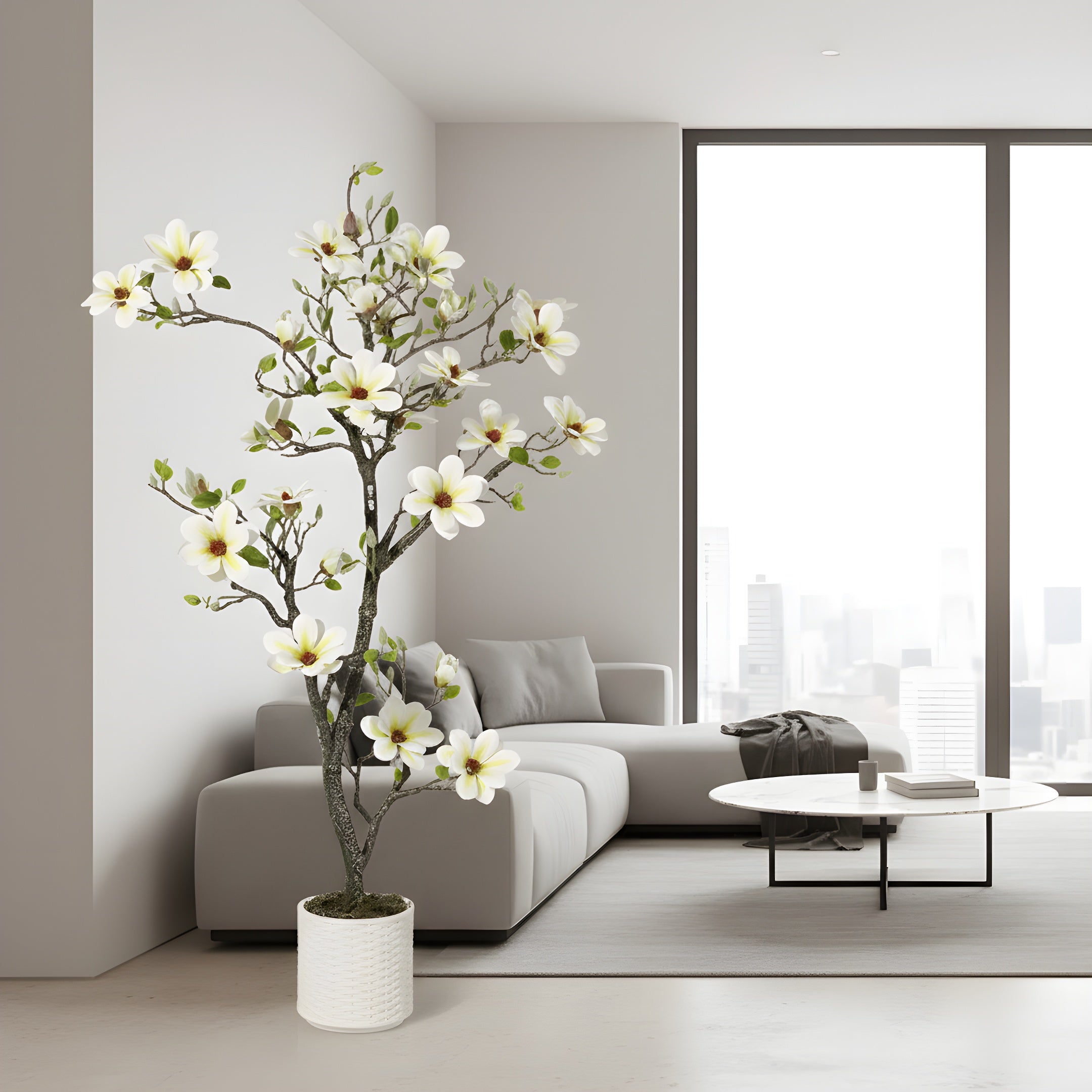 Magnolia Artificiel Éternel - Arbre à Fleurs Élégantes