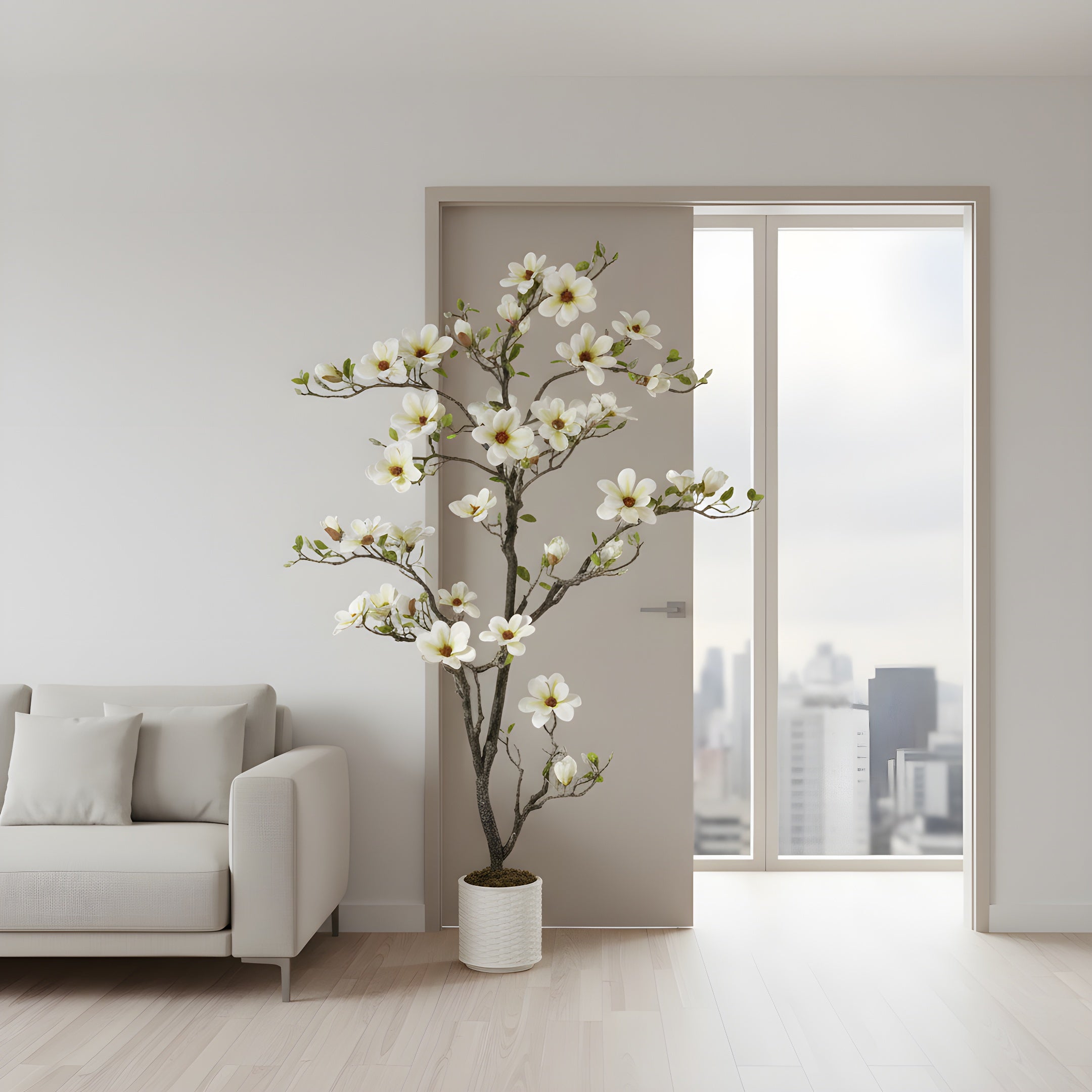 Magnolia Artificiel Éternel - Arbre à Fleurs Élégantes