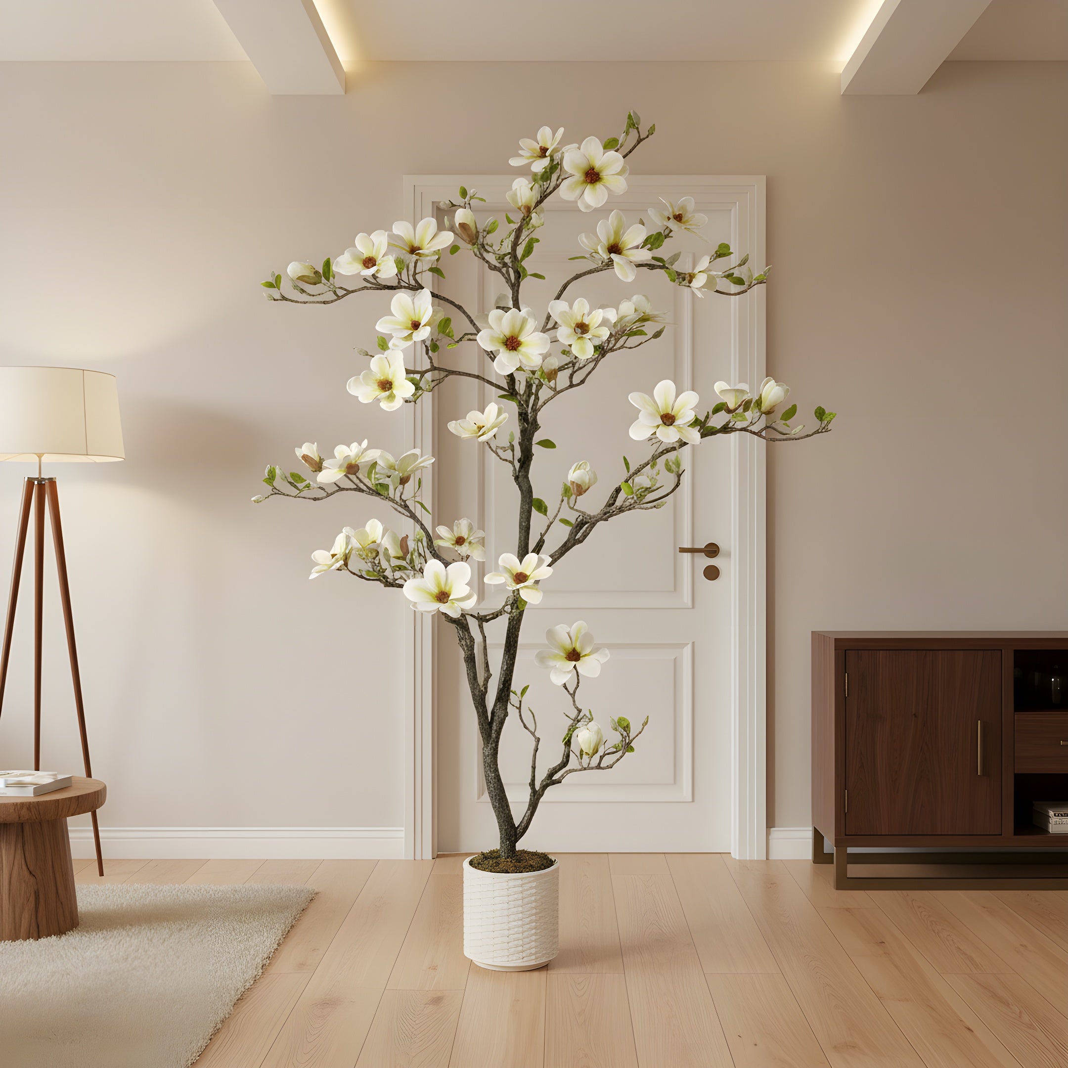 Magnolia Artificiel Éternel - Arbre à Fleurs Élégantes