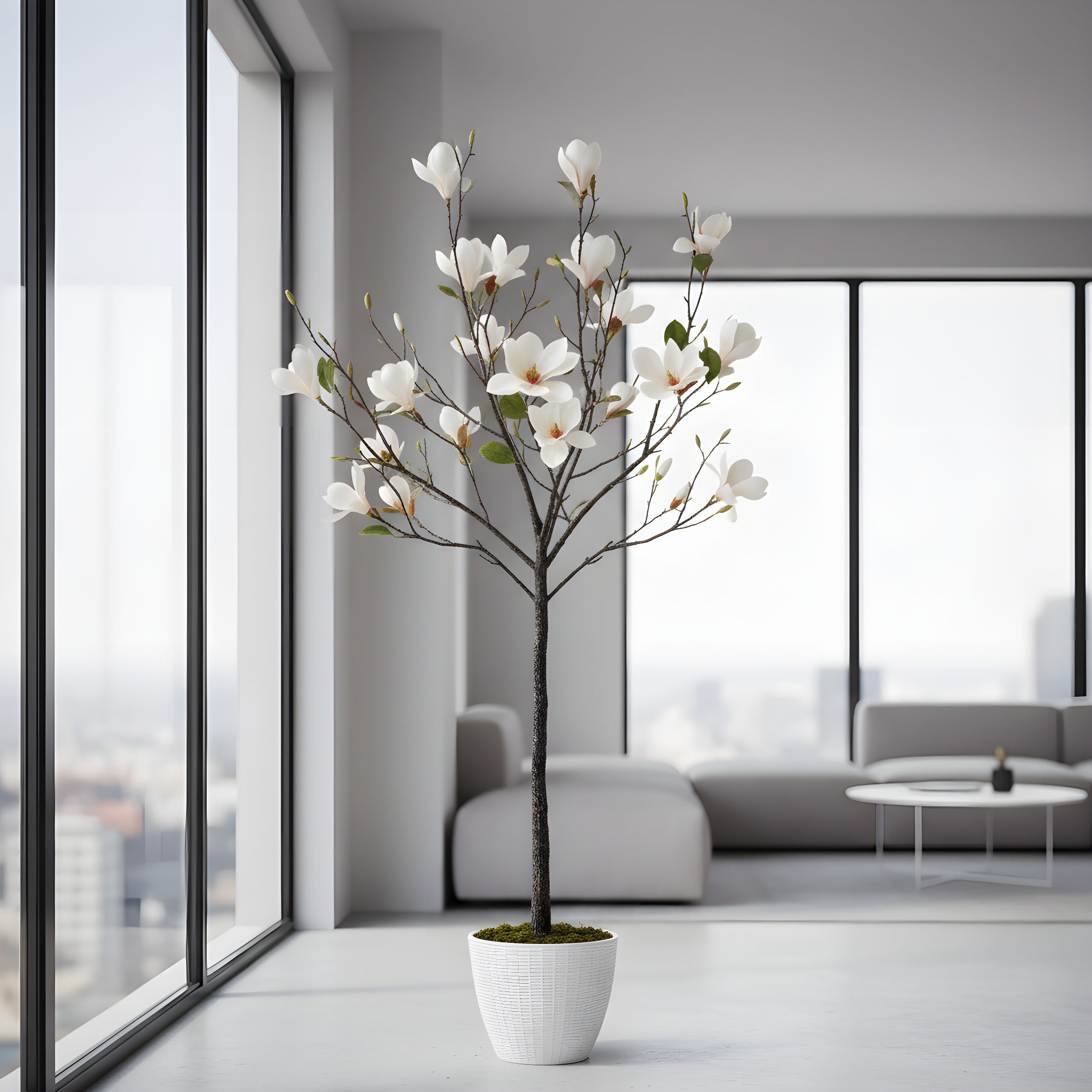 Magnolia Artificiel Éternel - Arbre à Fleurs Élégantes
