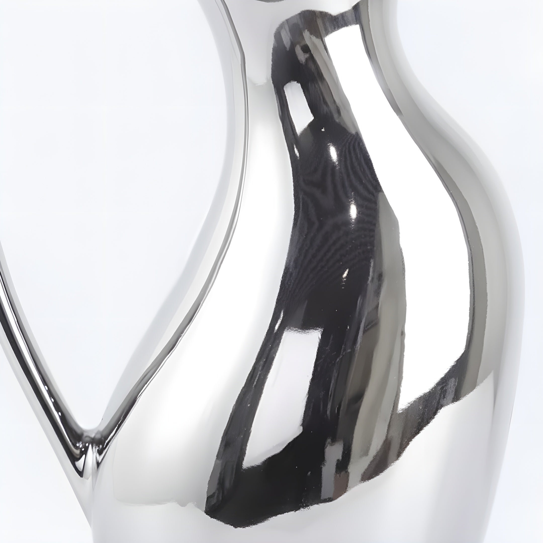 Vase Céramique Sculptural - Éclat Argent