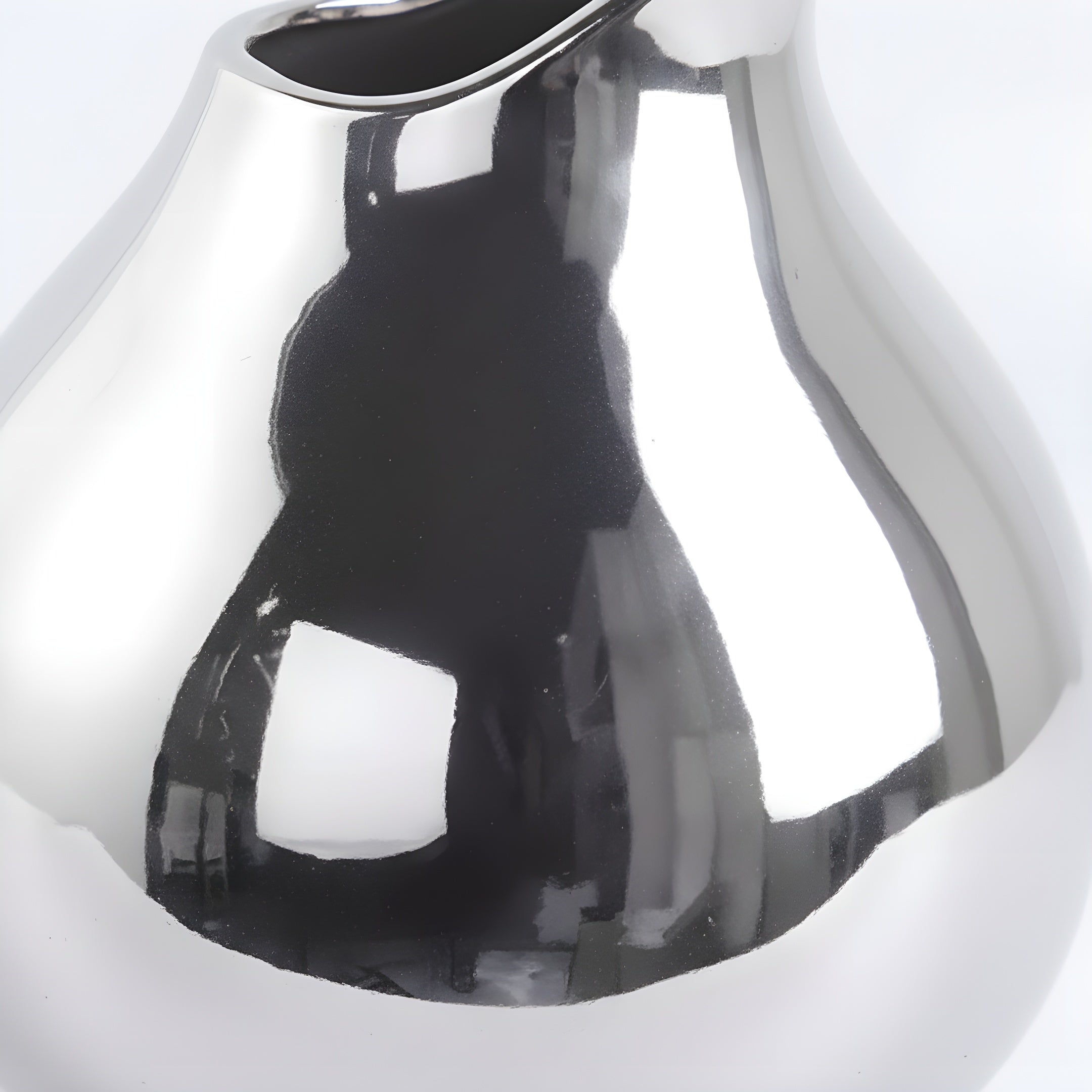 Vase Céramique Sculptural - Éclat Argent