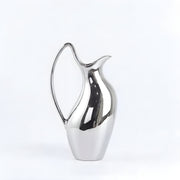 Vase Céramique Sculptural - Éclat Argent