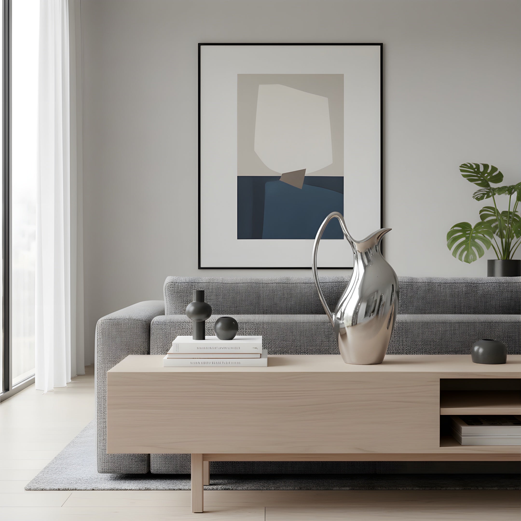 Vase Céramique Sculptural - Éclat Argent