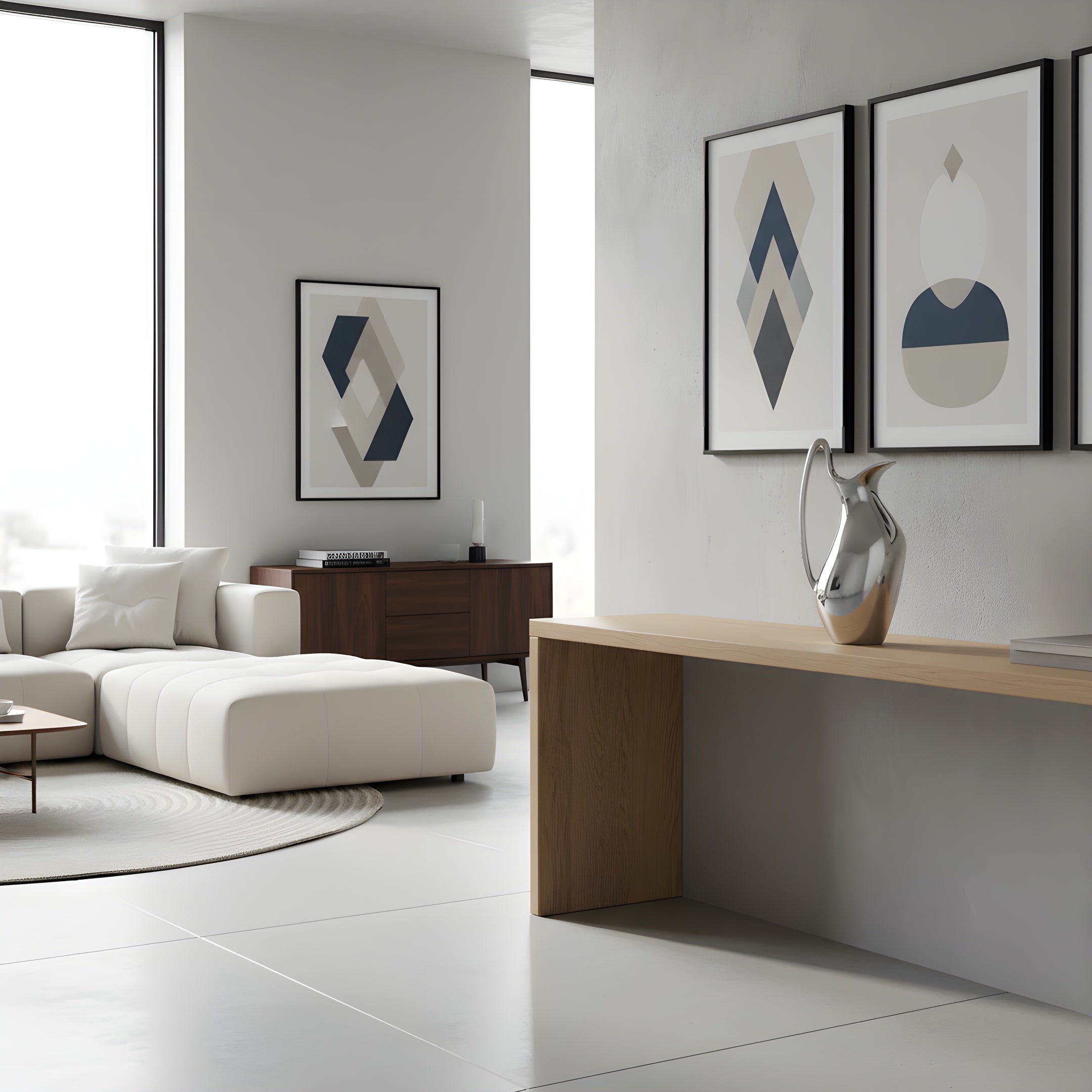 Vase Céramique Sculptural - Éclat Argent