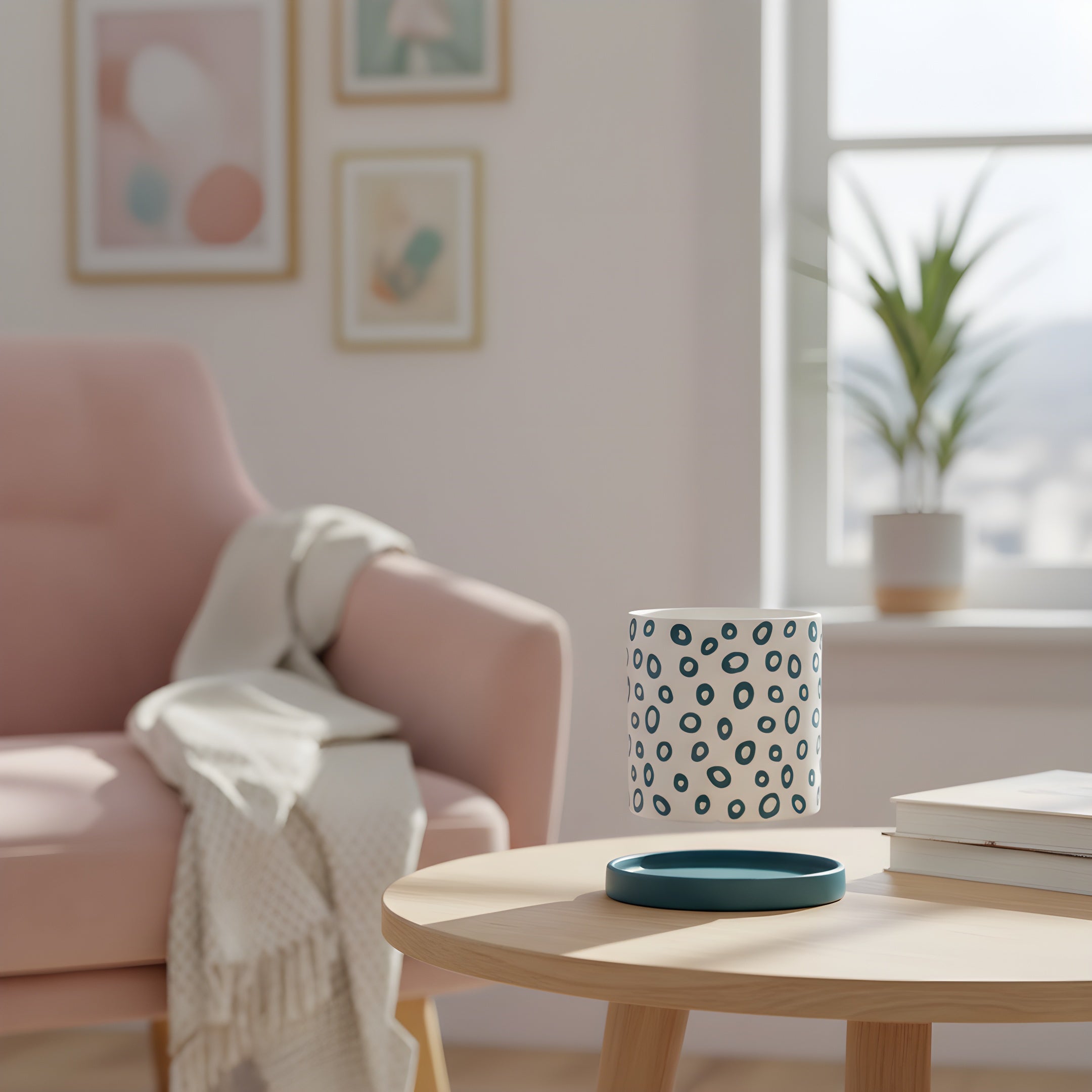 Pot de Fleur Céramique Nordique - Motifs Géométriques