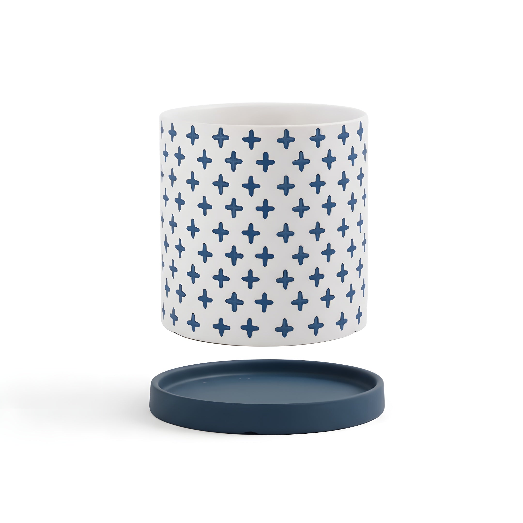 Pot de Fleur Céramique Nordique - Motifs Géométriques